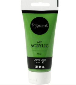 Pigment Art akrylmaling 75 ml, Halvblank, Crome green