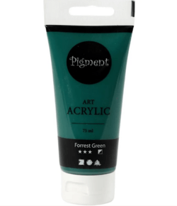 Pigment Art akrylmaling 75 ml, Halvblank, Forest green