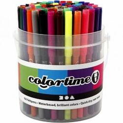 Colortime Tusch - sortiment, 2 mm streg, ass. farver, 100/pk