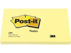 3M Post-it blok 655 76x127mm blk. a 100 bl. 12 stk/pk