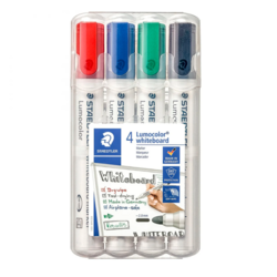 Whiteboard marker Staedtler rund spids ass. 4 stk.