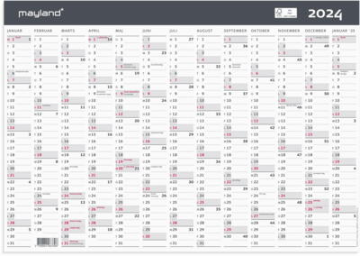 Mayland kontorkalender A3 moderne 1x13 mdr