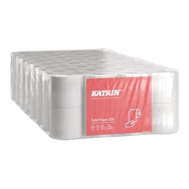 Toiletpapir Katrin 200 2-lag 25m Hvid 8 pk x 8 rl/krt