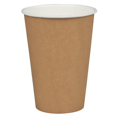 Kaffebæger,i miljøvenlig pap, 9,3cm, Ø7cm, 20 cl, brun, PE/pap 100 stk/pk
