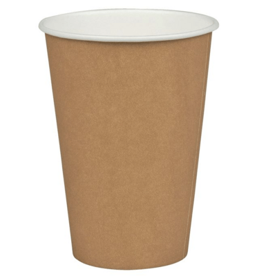 Kaffebæger,i miljøvenlig pap, 9,3cm, Ø7cm, 20 cl, brun, PE/pap 2500 stk/krt