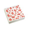 Serviet hvid m.flag 33x33cm 3 lags 40 stk/pk.