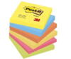 Post-it blokke 3M 76x76 mm Pastel gul-blå-rød-grøn 6 stk/pk